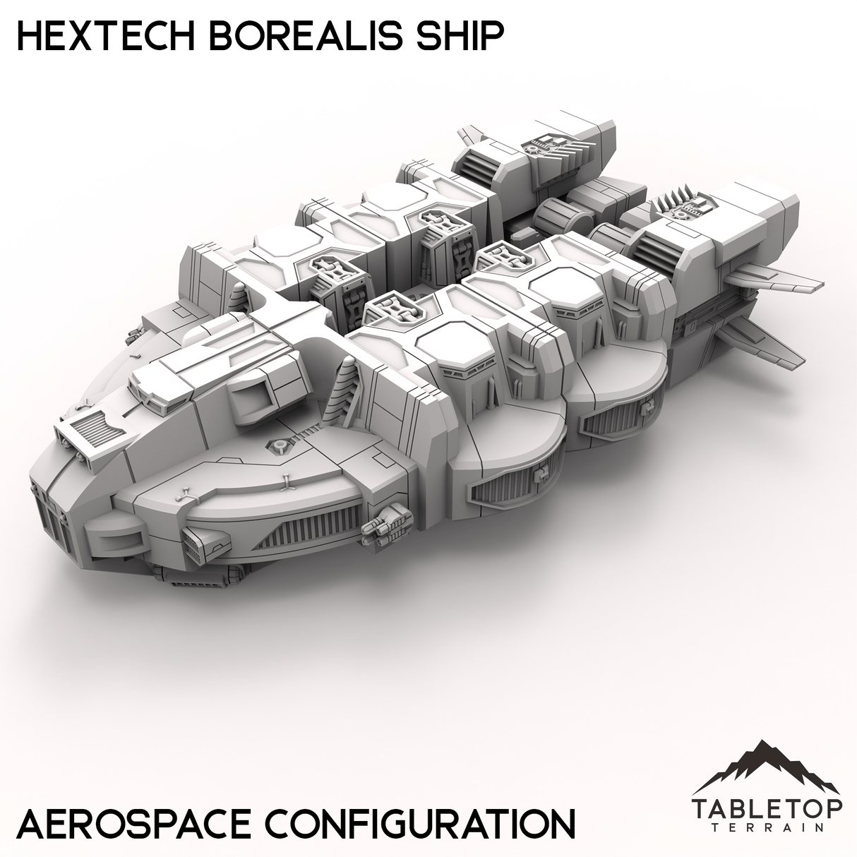 Tabletop Terrain Transport HEXTECH Borealis Ship- 6mm