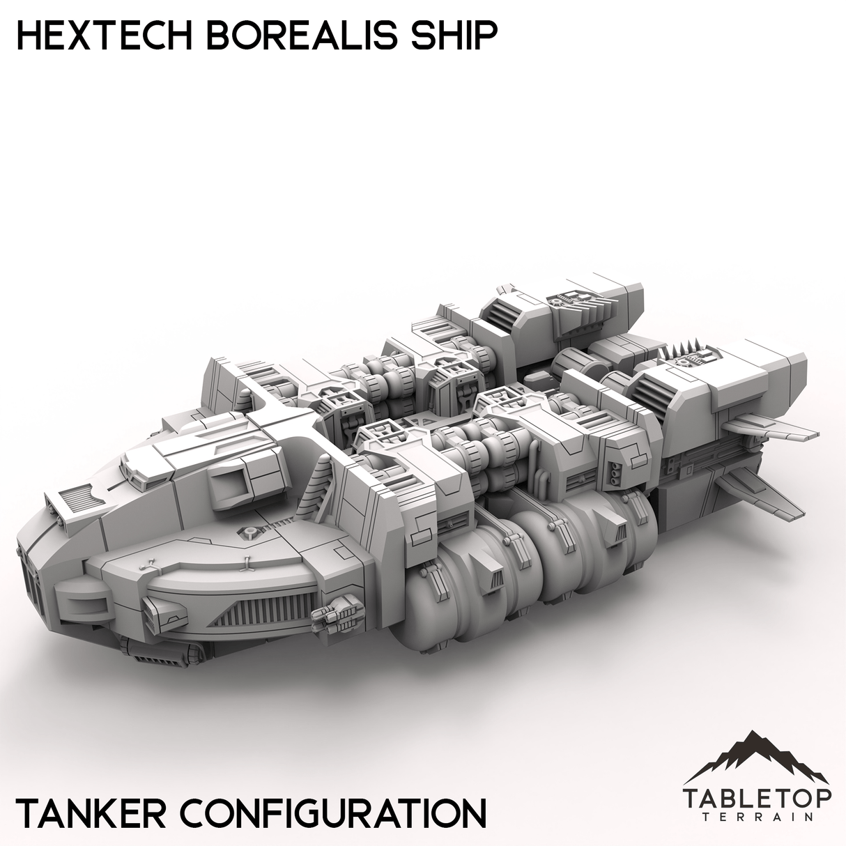 Tabletop Terrain Transport HEXTECH Borealis Ship- 6mm