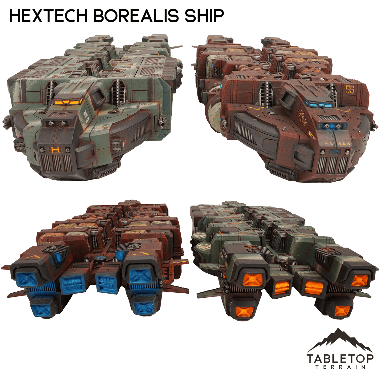 Tabletop Terrain Transport HEXTECH Borealis Ship- 6mm