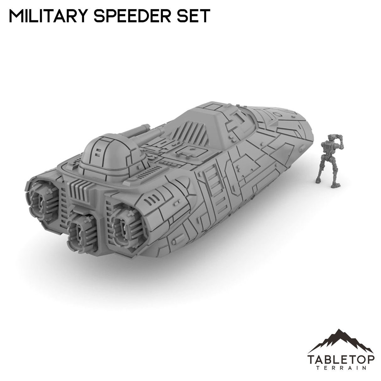 Tabletop Terrain Transport Military Speeder Set