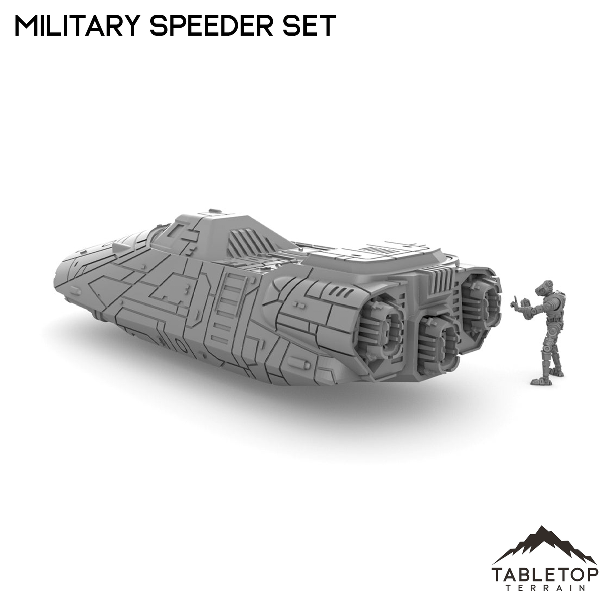 Tabletop Terrain Transport Military Speeder Set