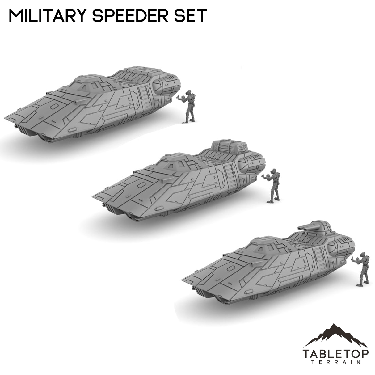 Tabletop Terrain Transport Military Speeder Set