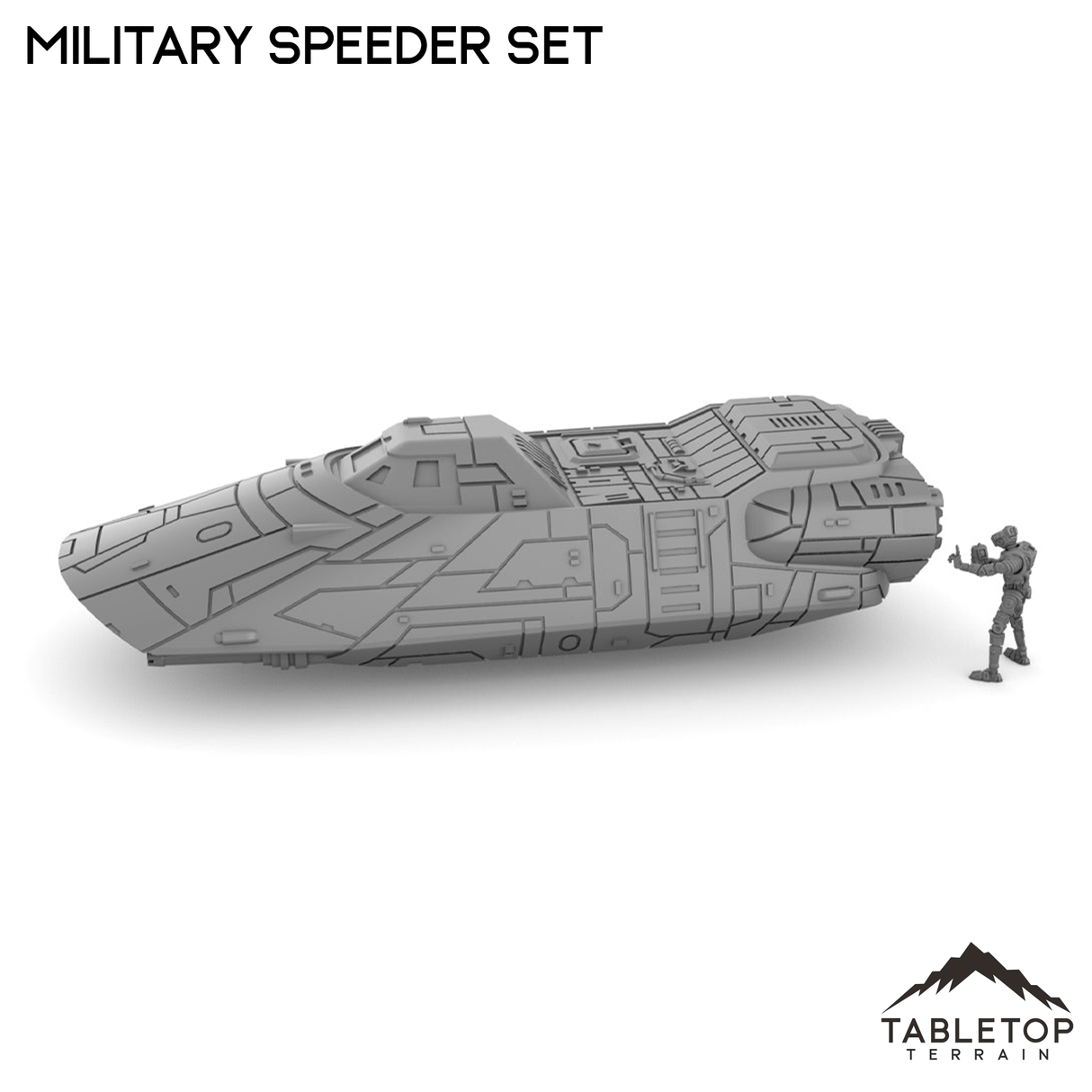 Tabletop Terrain Transport Military Speeder Set