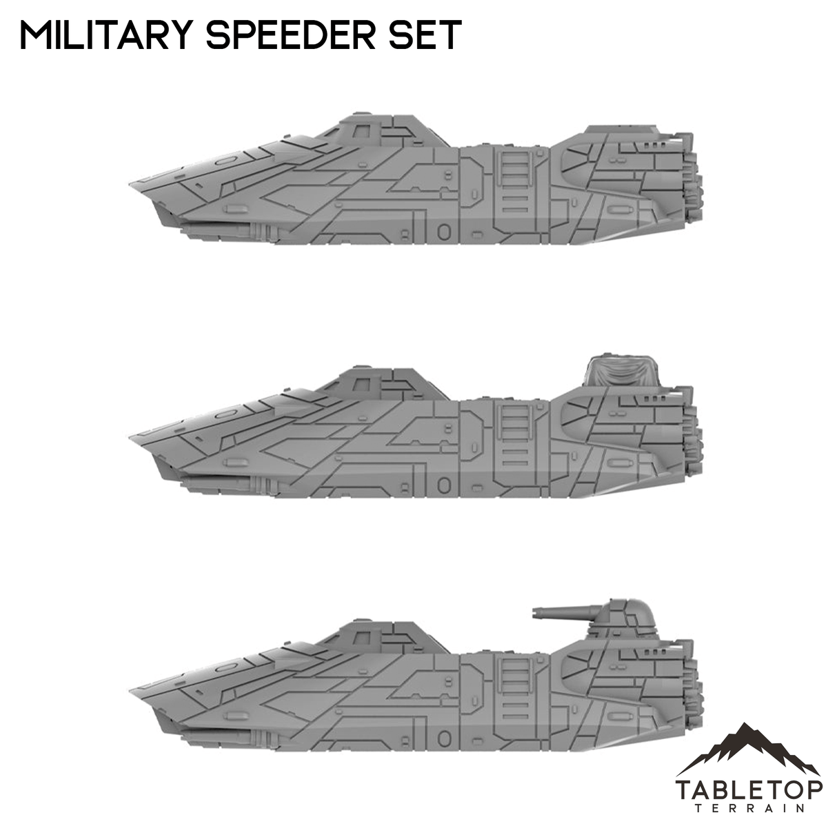 Tabletop Terrain Transport Military Speeder Set