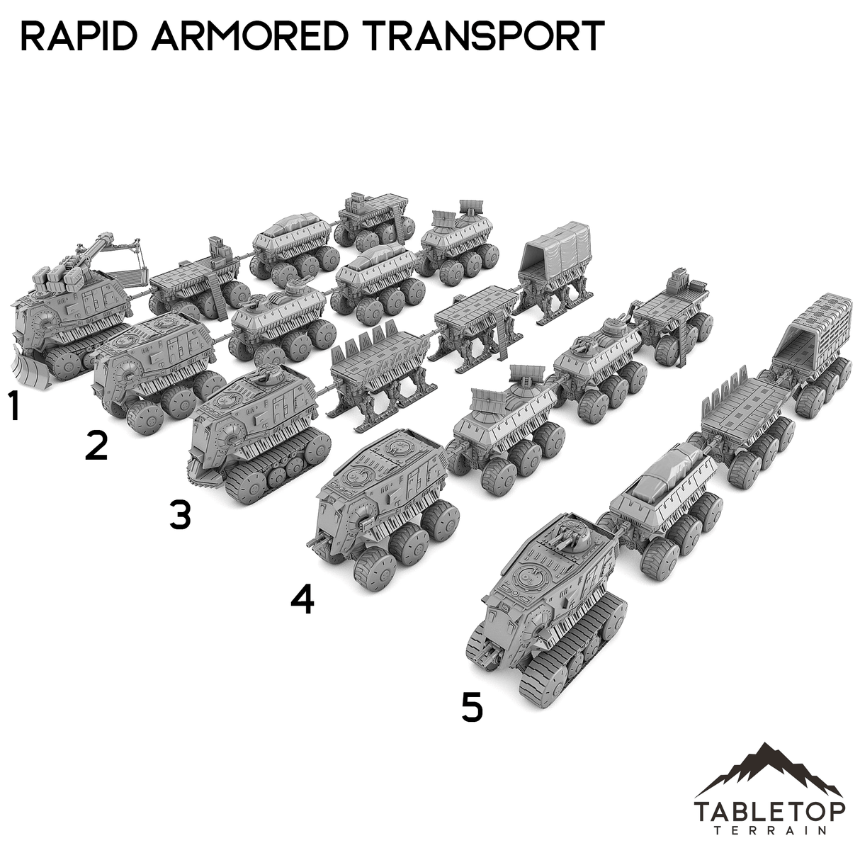 Tabletop Terrain Transport RAT - Rapid Armored Transport Vehicle