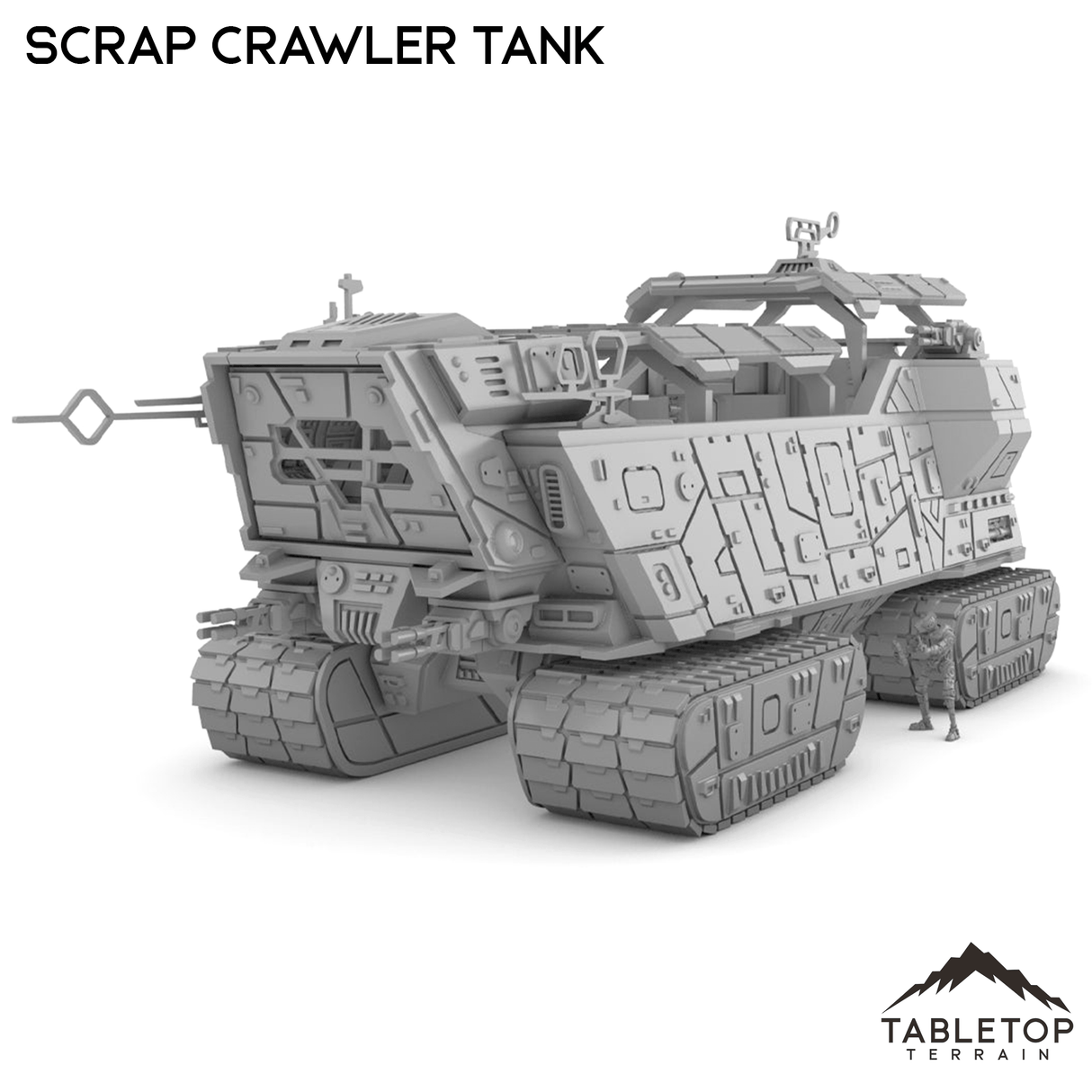 Tabletop Terrain Transport Scrap Crawler Tank