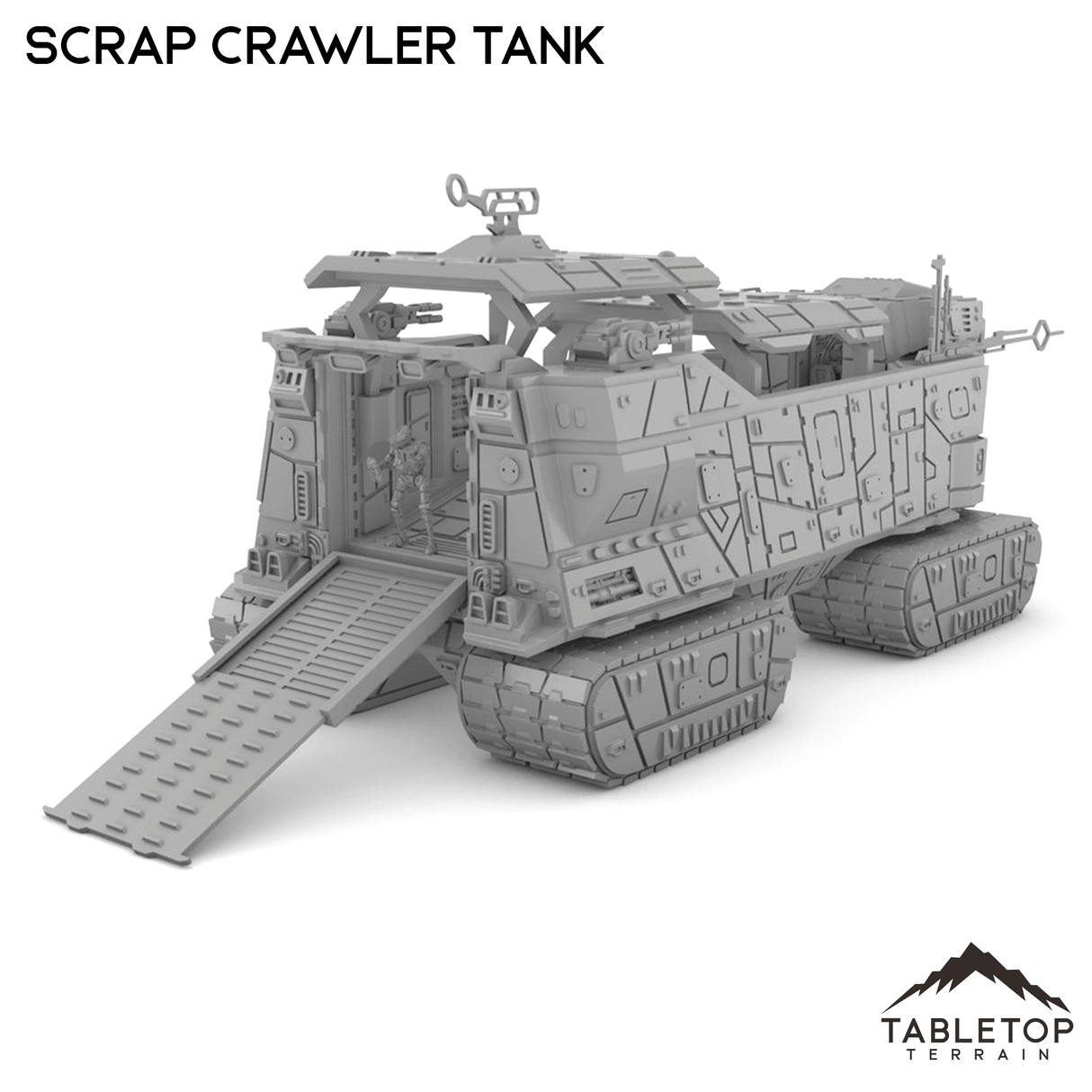 Tabletop Terrain Transport Scrap Crawler Tank