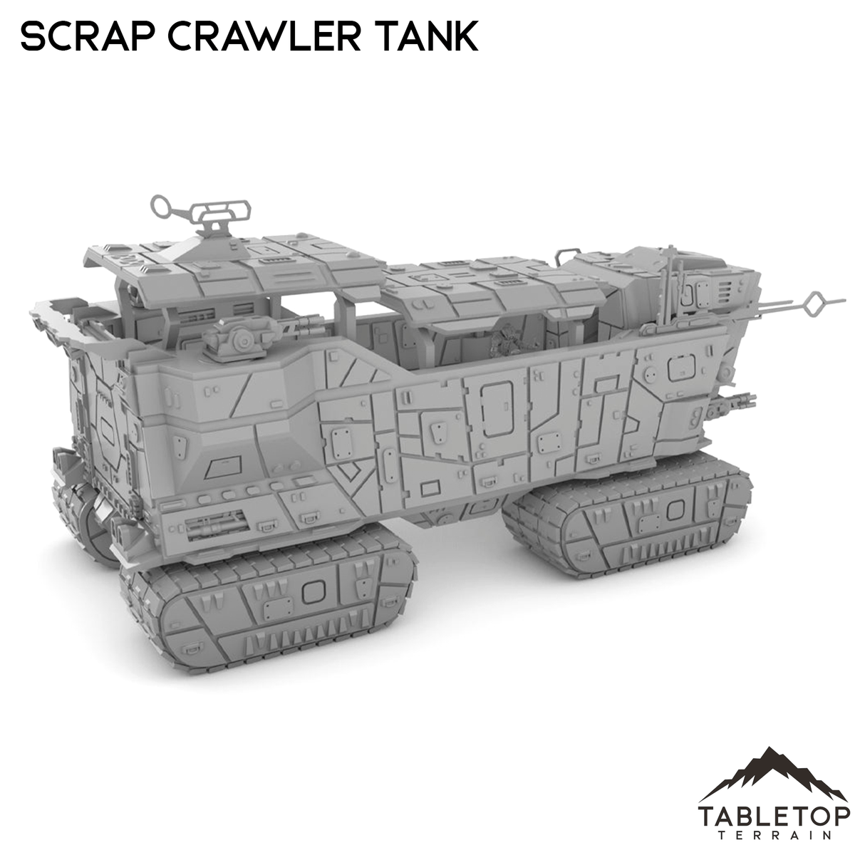 Tabletop Terrain Transport Scrap Crawler Tank