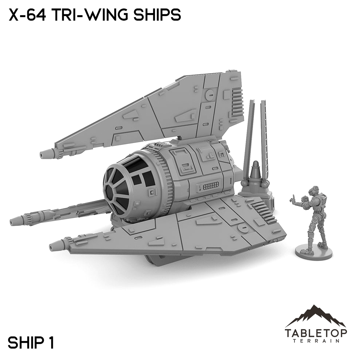 Tabletop Terrain Transport X-64 Tri-Wing Ships