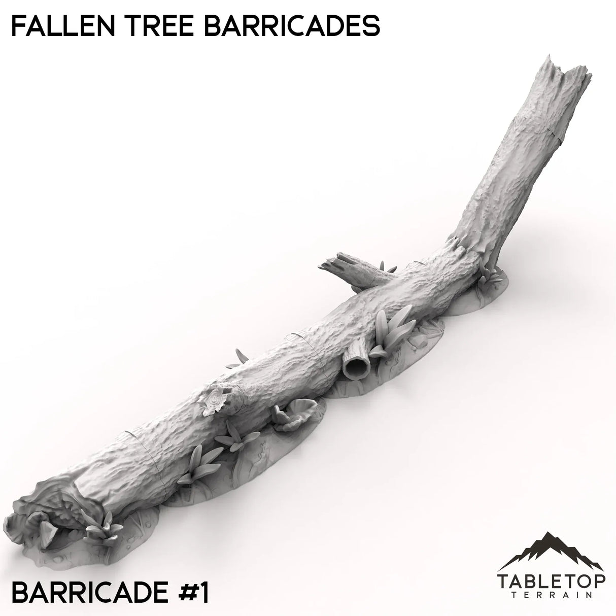 Tabletop Terrain Trees 40mm / B1 Fallen Tree Barricades