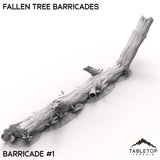 Tabletop Terrain Trees 40mm / B1 Fallen Tree Barricades