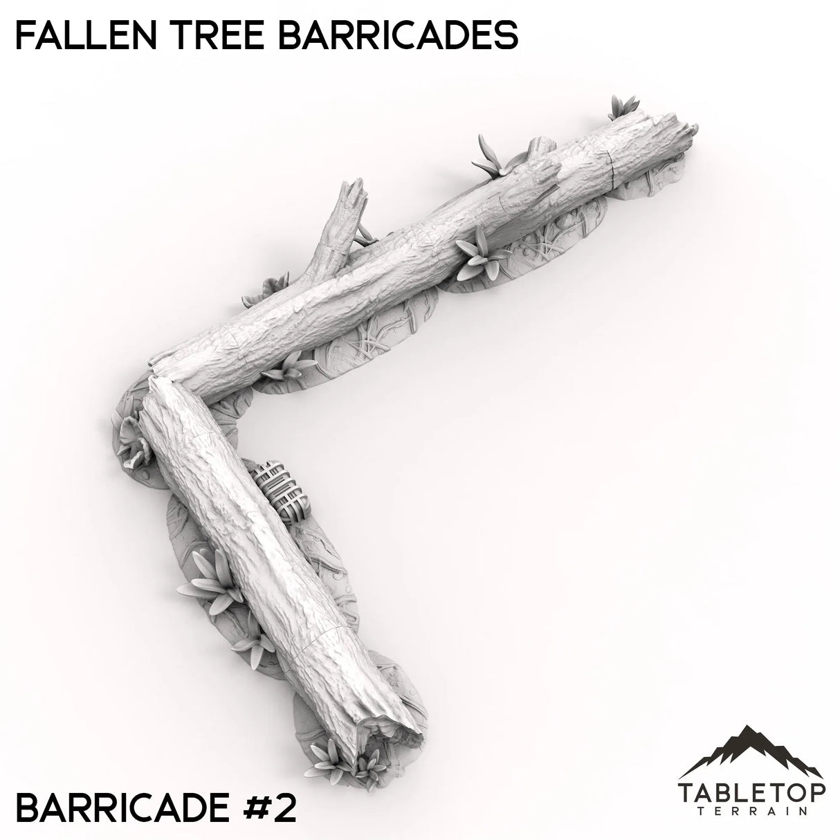 Tabletop Terrain Trees 40mm / B2 Fallen Tree Barricades