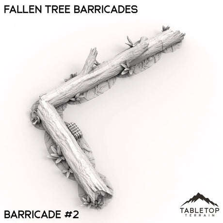 Tabletop Terrain Trees 40mm / B2 Fallen Tree Barricades