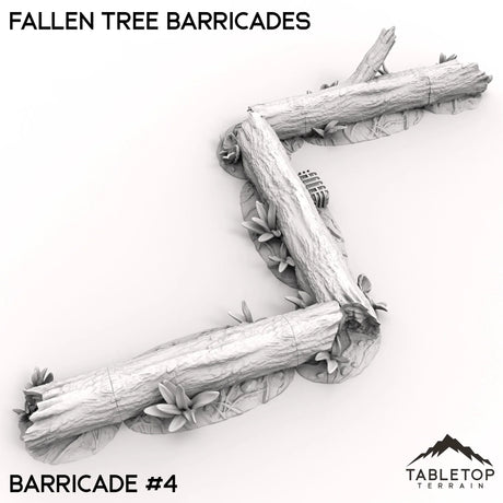Tabletop Terrain Trees 40mm / B4 Fallen Tree Barricades