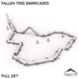 Tabletop Terrain Trees 40mm / Full Set Fallen Tree Barricades