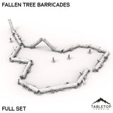 Tabletop Terrain Trees 40mm / Full Set Fallen Tree Barricades