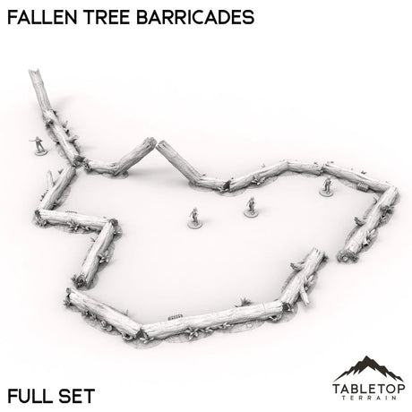 Tabletop Terrain Trees 40mm / Full Set Fallen Tree Barricades