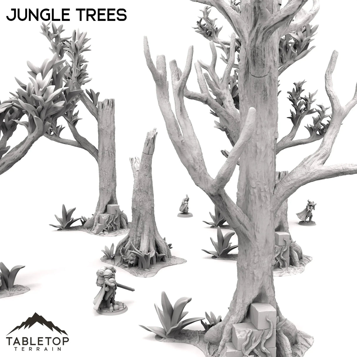 Tabletop Terrain Trees 40mm / Full Set Jungle Trees