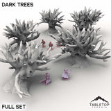 Tabletop Terrain Trees Full Set / 32mm Dark Trees