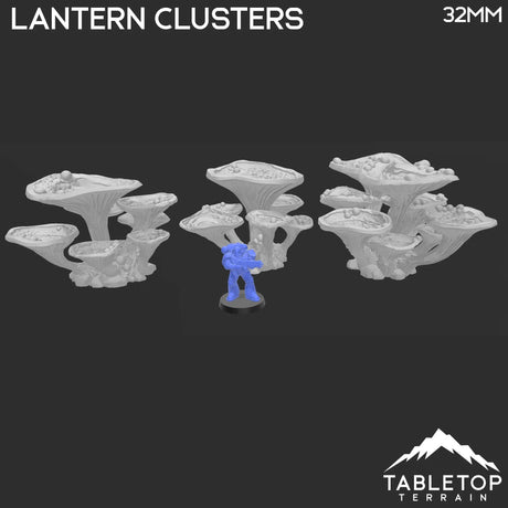 Tabletop Terrain Trees Lantern Clusters - Fantasy Scatter Terrain / Trees