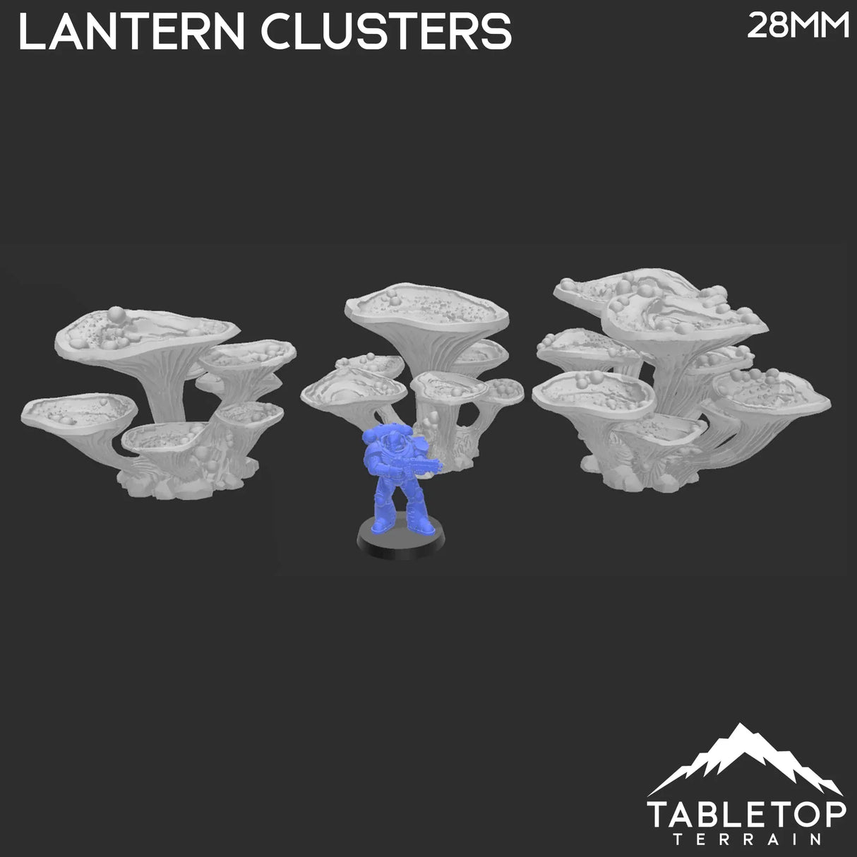 Tabletop Terrain Trees Lantern Clusters - Fantasy Scatter Terrain / Trees