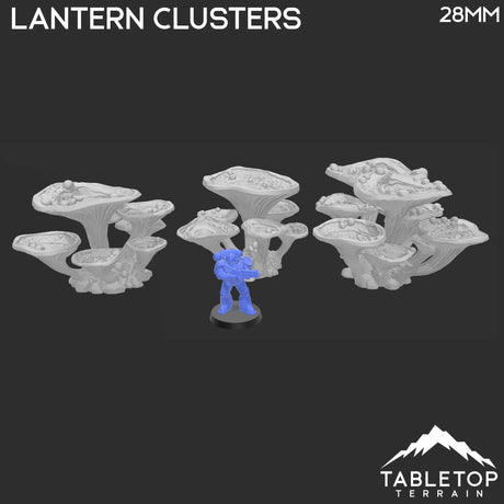 Tabletop Terrain Trees Lantern Clusters - Fantasy Scatter Terrain / Trees