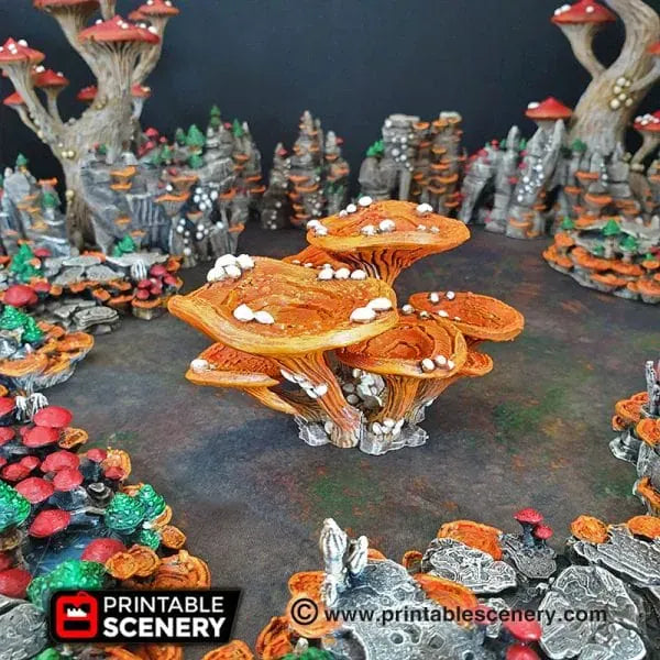 Tabletop Terrain Trees Lantern Clusters - Fantasy Scatter Terrain / Trees