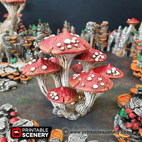 Tabletop Terrain Trees Magic Mushroom Clusters - Fantasy Scatter Terrain / Trees