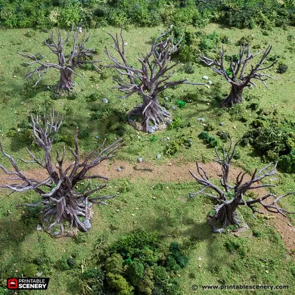 Tabletop Terrain Trees Oak Trees - Country & King - Fantasy Historical Trees