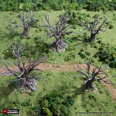 Tabletop Terrain Trees Oak Trees - Country & King - Fantasy Historical Trees