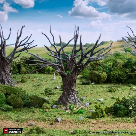 Tabletop Terrain Trees Oak Trees - Country & King - Fantasy Historical Trees