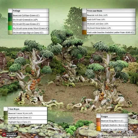 Tabletop Terrain Trees Wilderwood Circle - The Gloaming Swamp