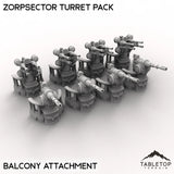 Tabletop Terrain Turrets Balcony Attachment Zorpsector Turret Pack