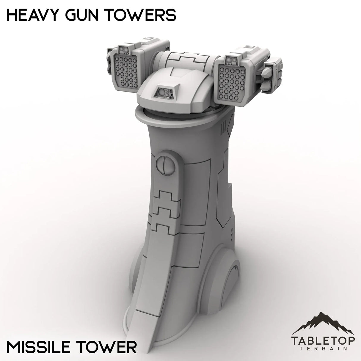 Tabletop Terrain Turrets Missiles / 32mm Heavy Gun Towers