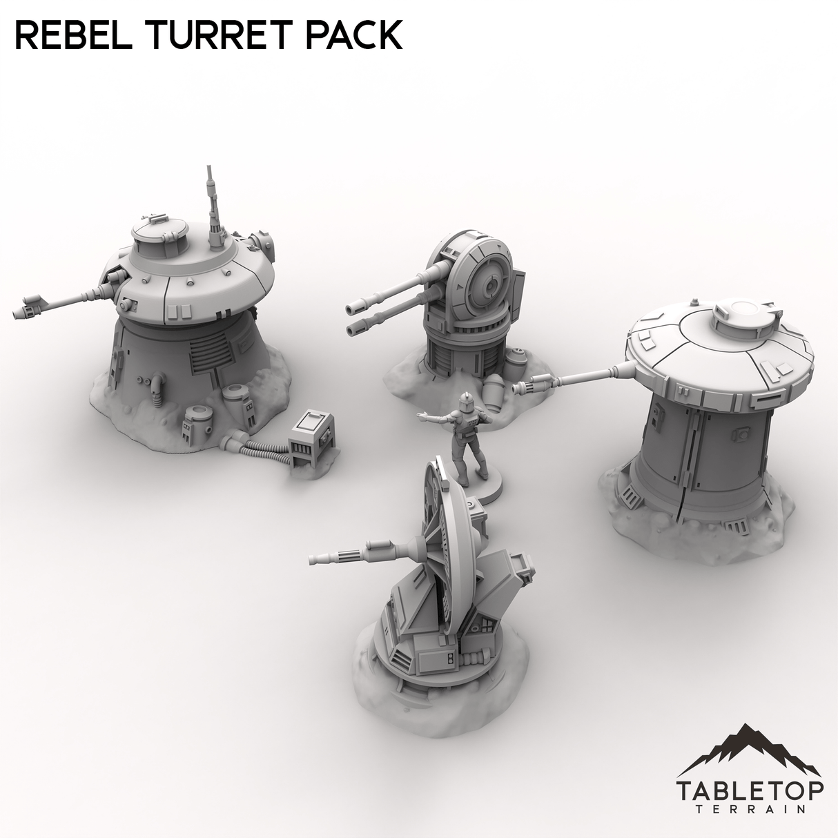 Tabletop Terrain Turrets Rebel Turret Pack