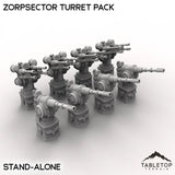 Tabletop Terrain Turrets Stand-alone Zorpsector Turret Pack