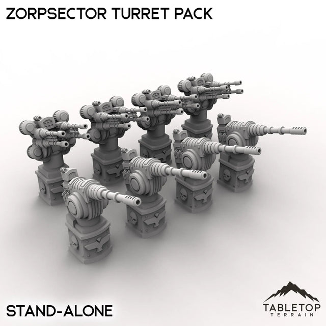 Tabletop Terrain Turrets Stand-alone Zorpsector Turret Pack