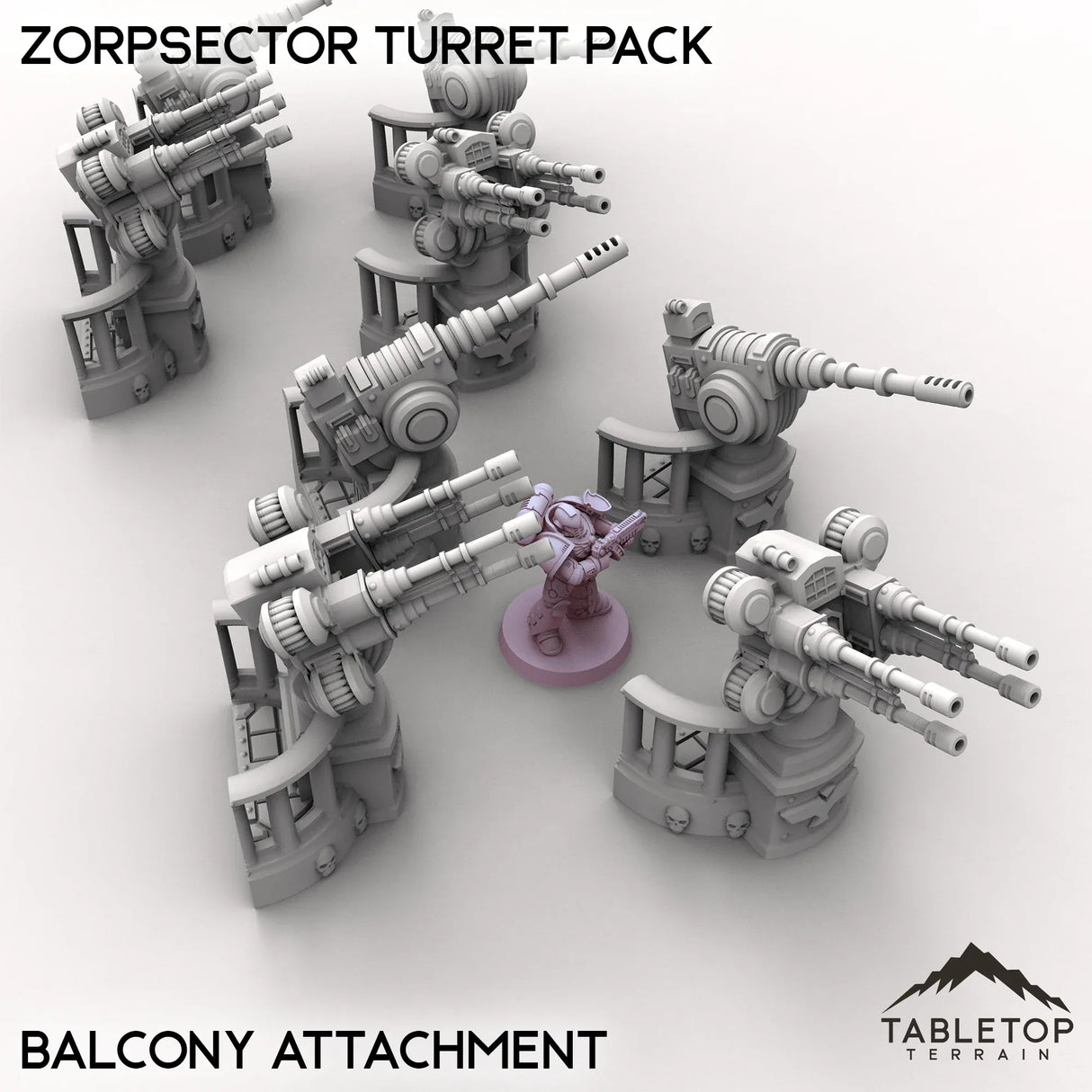 Tabletop Terrain Turrets Zorpsector Turret Pack