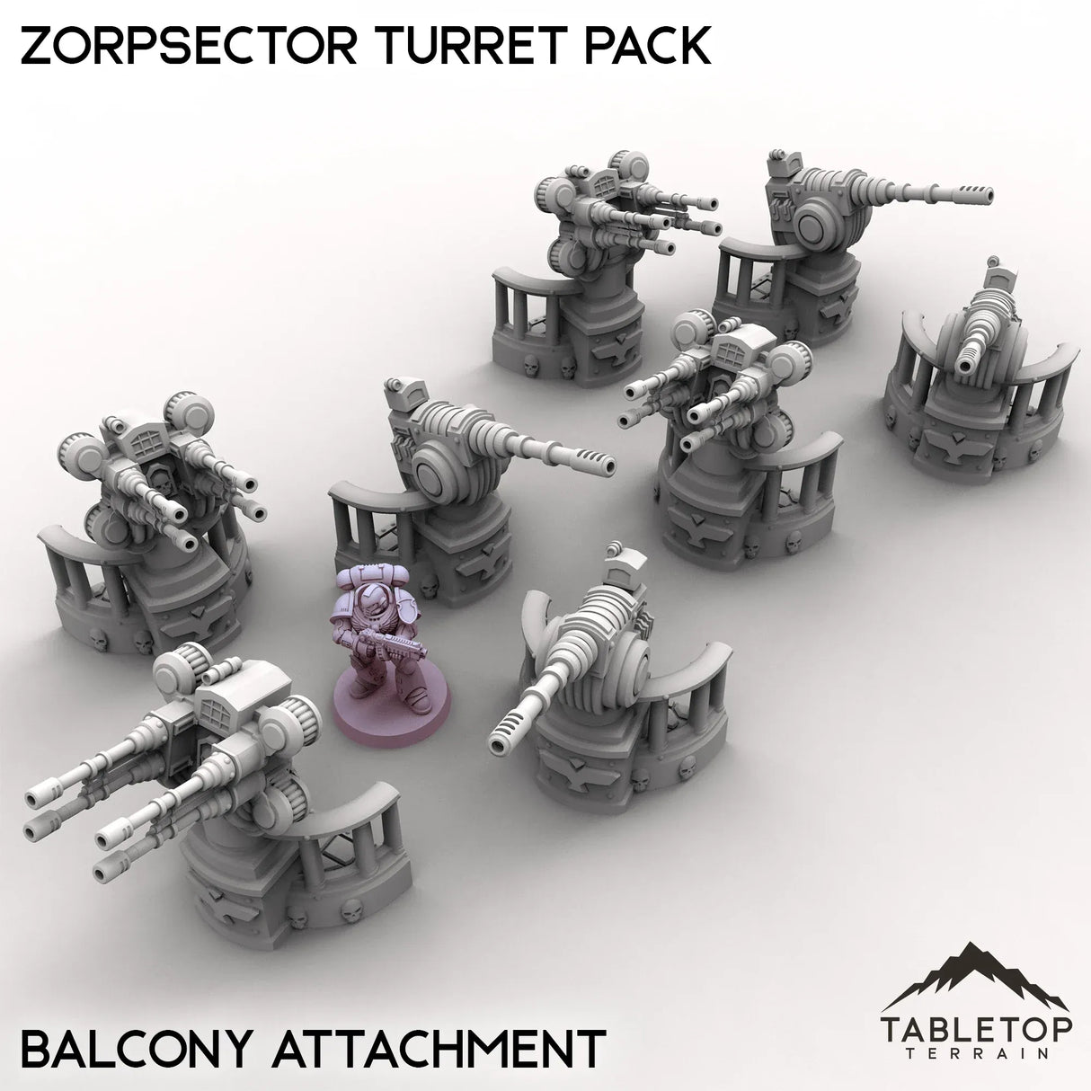 Tabletop Terrain Turrets Zorpsector Turret Pack