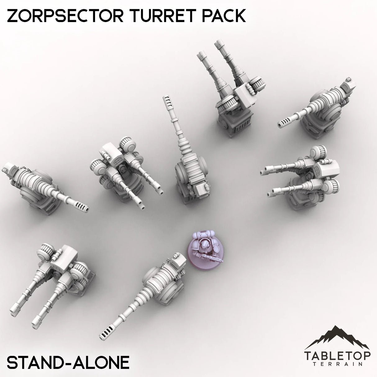Tabletop Terrain Turrets Zorpsector Turret Pack