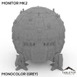 Tabletop Terrain Vehicle 10 Inch / Monocolor (Grey) Monitor Mk2 Dropship