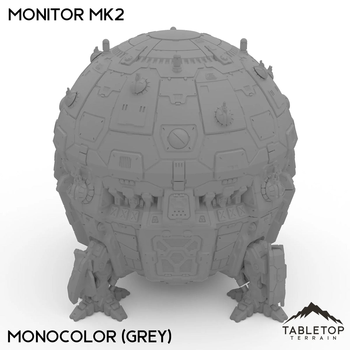 Tabletop Terrain Vehicle 10 Inch / Monocolor (Grey) Monitor Mk2 Dropship