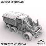 Tabletop Terrain Vehicle 32mm / Destroyed Vehicle 1 District 12 Vehicles