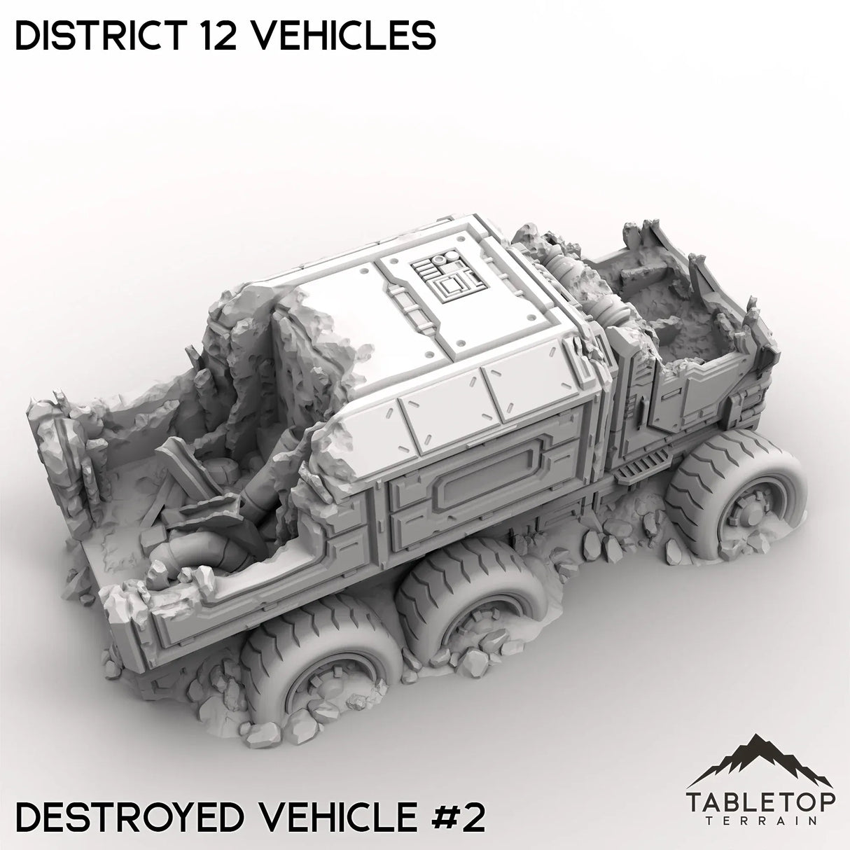 Tabletop Terrain Vehicle 32mm / Destroyed Vehicle 2 District 12 Vehicles