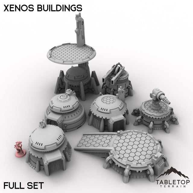 Tabletop Terrain Vehicle 32mm / Full Set Xenos Buildings
