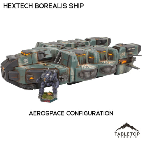 Tabletop Terrain Vehicle Aerospace Configuration HEXTECH Borealis Ship- 6mm