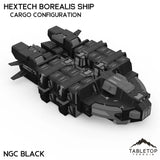 Tabletop Terrain Vehicle Cargo Configuration / NextGen Color (Black) HEXTECH Borealis Ship- 6mm