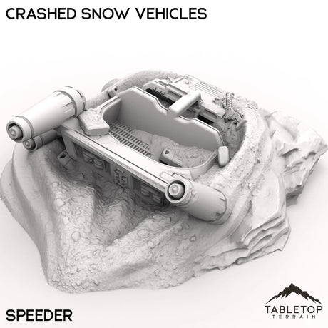 Tabletop Terrain Vehicle Crashed Snow Vehicles