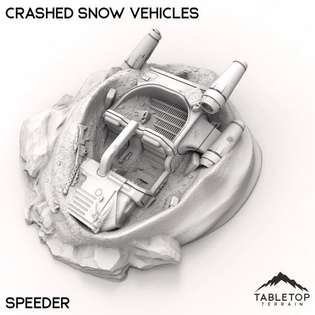 Tabletop Terrain Vehicle Crashed Snow Vehicles