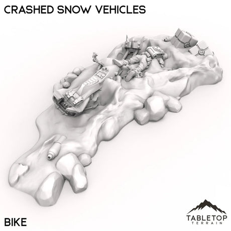 Tabletop Terrain Vehicle Crashed Snow Vehicles